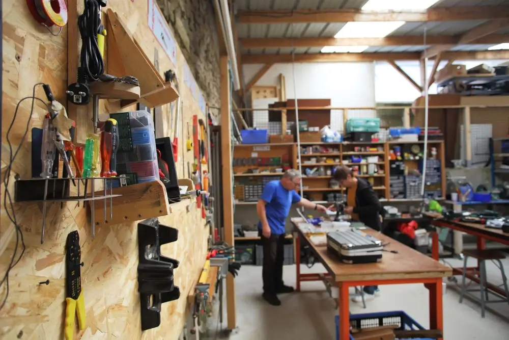 Vue d'ensemble de l'espace bricolage