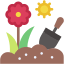 Icône d'outils de jardinage