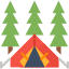 Icône de tente de camping